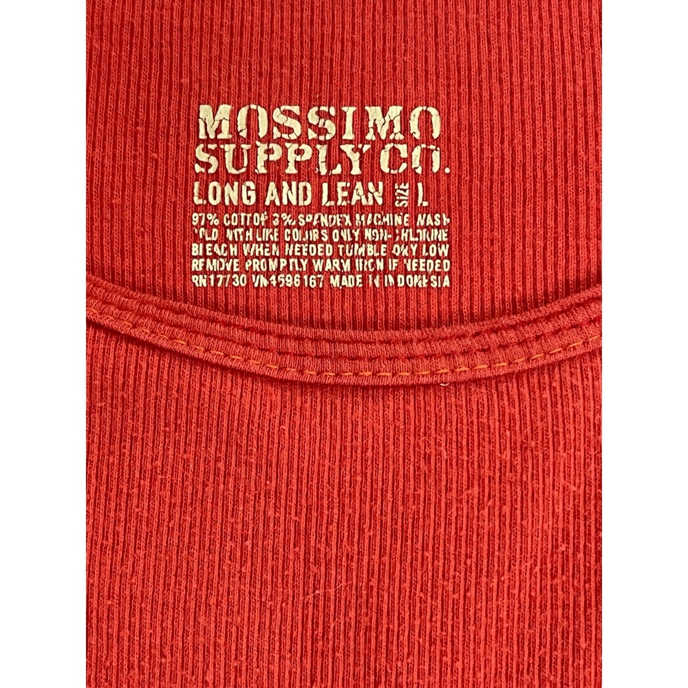 Mossimo Supply Co Long & Lean Ribbed Tank Tops 2 Pack Purple Orange Red Large - Picture 3 of 9
